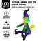 Joiedomi; 4 FT Tall Halloween Inflatable Witch Crashing Into Tree with Build-in LEDs Blow Up Inflatables for Halloween Party Indoor, Outdoor, Yard, Garden, Lawn Decorations; Category:Halloween Inflatables; Image:7